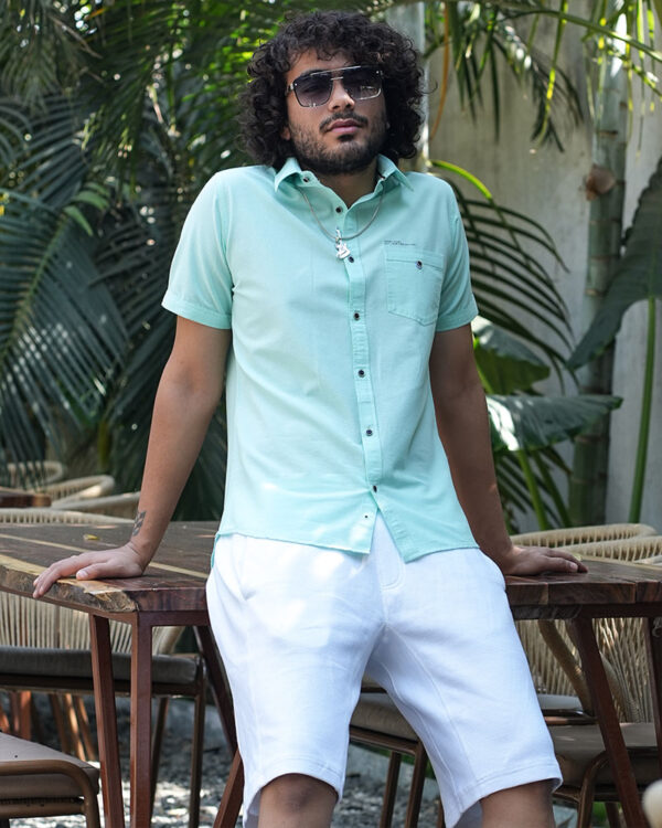 PISTACHIO GREEN SOLID SHIRT