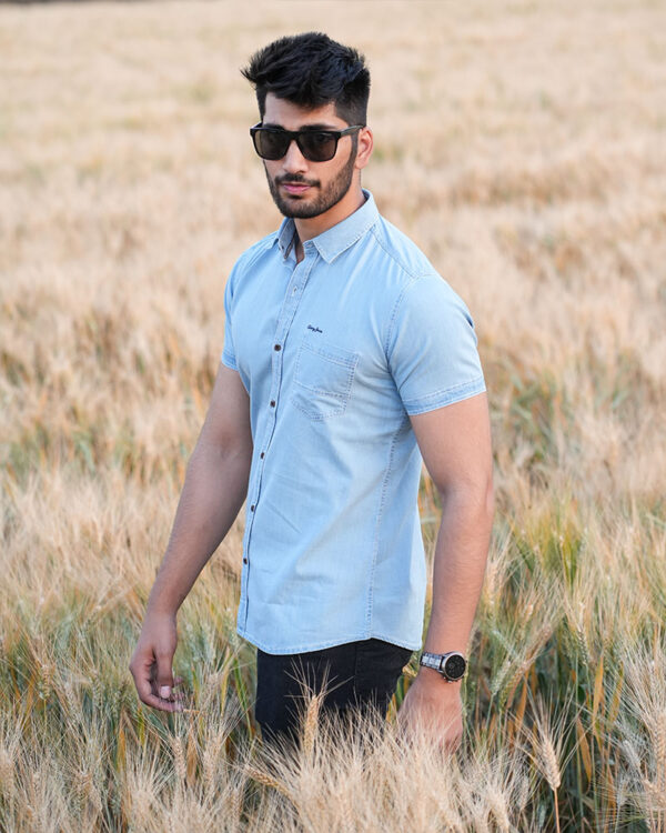 ICE WASHED DENIM SHIRT